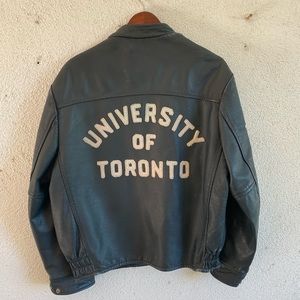 Leather jacket, University of Toronto, dark blue
